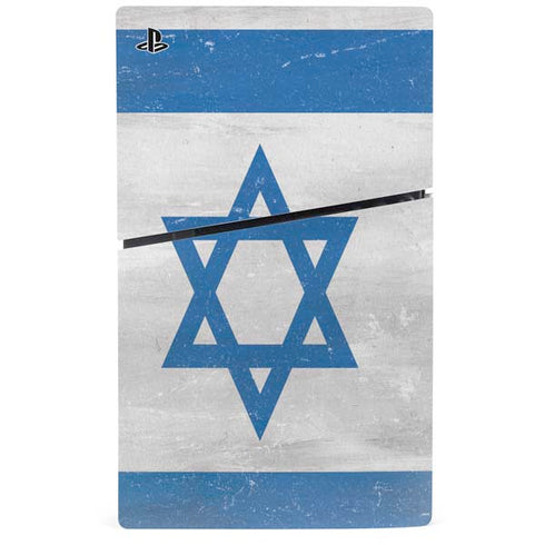 Israel Flag Distressed PS5 Slim Disk Console Skin